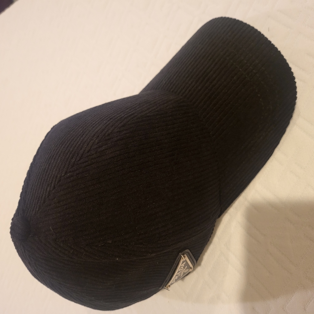 Prada Black Corduroy Hat